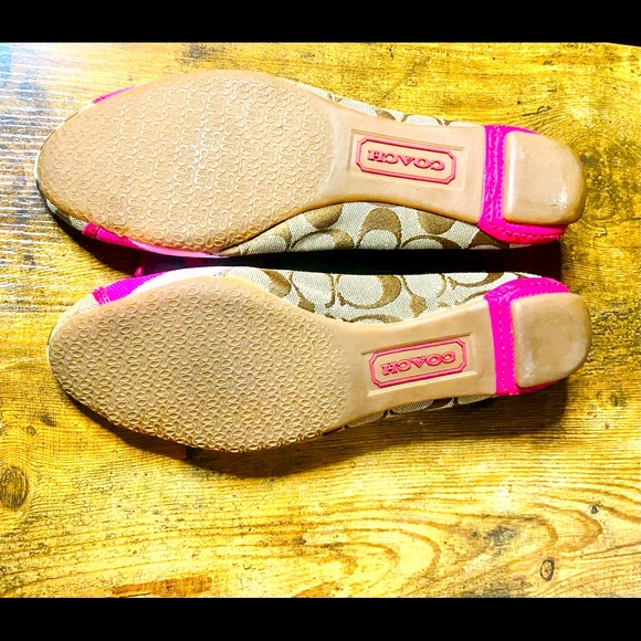 ⭐️NEW⭐️ COACH Pink Janelle Ballet Flats, Size 9.5 - Picture 3 of 4